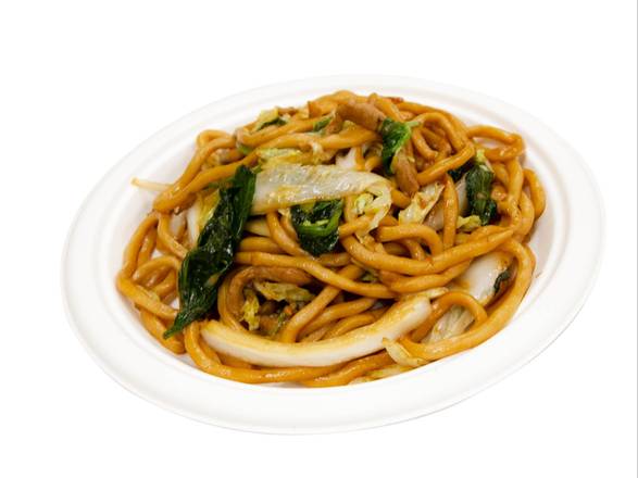 Shanghai Fried Noodles with Pork 上海肉絲粗炒麵